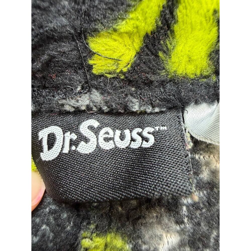 Dr Seuss The Grinch Plush Fleece Pajama Set Youth XL 10-12 Black Green - Picture 11 of 15